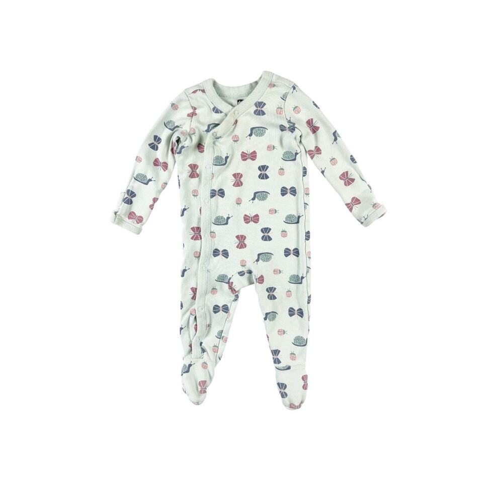 Tea Collection Butterfly Footed Baby Romper Pajamas size 3-6 months